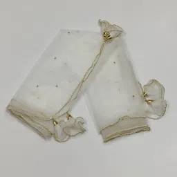 Net Embellished White Women Dupatta-image-27