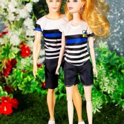 Sweet couple doll toy doll set dol set Fashon dol hair Play doll set-image-18