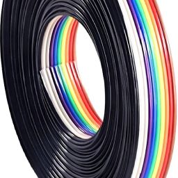 Original Gaze 10 Core Rainbow Colors Flat Ribbon Wire Cable (2 Metres) Soldering Trainer Electronic Hobby Kit-10