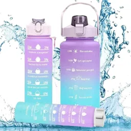 Unbreakable 3-Piece Motivational Water Bottle Set 2000 ml Water Bottles-image-25