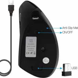 Tobo Wireless Optical Vertical 2.4Ghz Mouse Ergonomic Gaming Mouse TD-599KM Wireless Ambidextrous OpticalGaming Mouse image 3