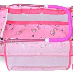 Portable Baby Cradle with Mosquito Net & Wheels ,Swing Crib Bassinet-image-97