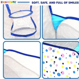 kidsmate Foldable Hexa Ball Pool for Kids | Dotted Print, Mesh Walls | Balls not Included image 3