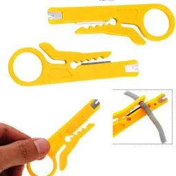 GoodsBazaar 2pc Mini RJ45 Network Wire Stripper Cable Cutter Impact Punch Down Tool Crimper Network Interface Card image 3