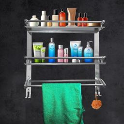 Premium Towel rack Folding Towel Rack/Towel Hanger/Towel Stand/Holder 46 inch 1 Bar Towel Rod-10