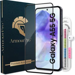 ArmourPro Edge To Edge Tempered Glass for Samsung Galaxy A55 5G, Samsung Galaxy A55, Samsung A55 5G, Samsung Galaxy A35 5G, Samsung Galaxy A35, Samsung A35 5G, OG Tempered Glass with Cable Protector-image-26