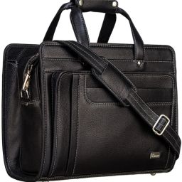 Men Black Messenger Bag - Extra Spacious-image-101