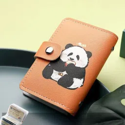 Men & Women Casual Brown, White Genuine Leather Card Holder-image-56