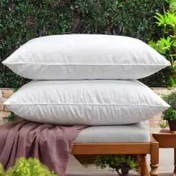 LUXURY Polyester Fibre Solid Sleeping Pillow Pack of 2-image-99