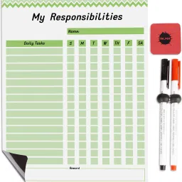 Magnetic Whiteboard My Responsibilities Chore Chart for Refrigerator-1Q-30