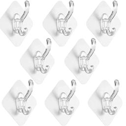 Single Coat Hooks Without Drilling Sticker Heavy Items Wall Hangers Hook 8-17