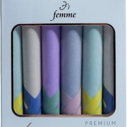 Femme Women's Handkerchief 100% Pure Cotton Handkerchief | Hanky For Women ["Multicolor"] Handkerchief-image-75