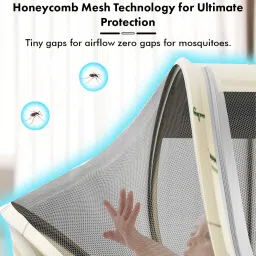 staranddaisy Nylon Kids Washable Baby Folding Mosquito Net with Mattress Portable, Printed Design for Newborns Mosquito Net image 4