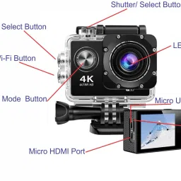 PIXEL GoPro Action camera GoPro Action Camera 4k20MP Wifi 30M Waterproof Action Camera Sports DV Camcorder Sports and Action Camera image 4