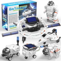 6 in 1 Solar Robot Space Toys Science Kits | Solar STEM DIY Toys For Kids-image-9