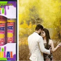 Set of 4 pieces Holi Rainbow Smoke Fog Air Color Gulal Party Celebration Holi Color / colors H - 12 CM Holi Color Powder Pack of 4-16