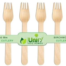 160mm, Disposable Fork Set| Wooden Cutlery Ideal for Birthday, Wedding & Party Disposable Wooden Salad Fork Set-image-13