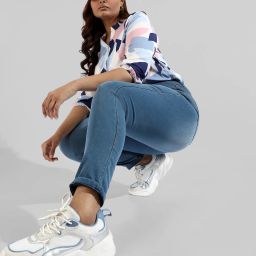 Women Regular Mid Rise Blue Jeans-image-35