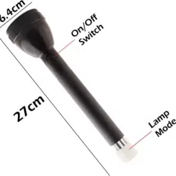 zeno volt 1 Km Lithium Battery Long Range Led torch Light Rechargeable & Dual Battery 5 hrs Torch Emergency Light image 2