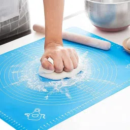 siddhi vinayak creation Roti Maker Sheet Round Silicon mat Fondant Dough Chapati Rolling Mat Kitchen Tool Set image 4