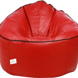 XXXL Muddha Red with Black Piping Filled with Beans Teardrop Bean Bag With Bean Filling-17