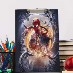 Spiderman with Girl Digital Reprint Clip Board Exam Pad (14x9.5 Inches)-24