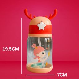 Deer Horn Multi Design Cute Mix Cartoon Sipper school Bottle for Kids with Strap 550 ml Sipper-image-24