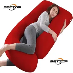 J SHAPE Microfibre Solid Pregnancy Pillow Pack of 1-image-58