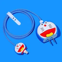 VAPRIF iPhone Charger Cover For 18W/20W | Cute 3D Cartoon Character Blue Doraemon Cable Protector-image-58