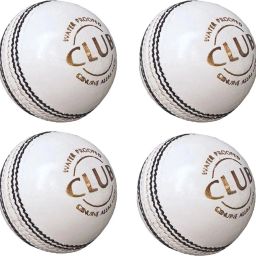 Sports Leather Club Cricket Ball White Pack of 4 (4Part) Cricket Leather Ball-image-43