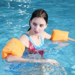 1 Pair Floating Inflatable Arm Bands, Swimming Armbands for Kids and Adults Swim Floatation Belt-image-75