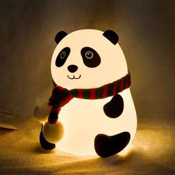 oneclickshopping Cute Panda Night Light for Kids Silicone Night Color Changing Lamp to Decor Room Night Lamp-picture-8