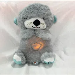 Breathing Stuffed Otter Plush Toy with Music, Lights & Breathing Motion- 30 cm-image-15