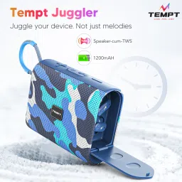 TEMPT Juggler Portable Bluetooth Speaker with In-Built Earbuds, BT V5.3 5 W Bluetooth Soundbar image 2