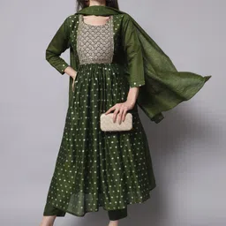 vredevogel Women Cotton Silk Kurti Pant Set-picture-25