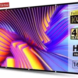 Spline 133 inch Projector Screen Projector Screen 16:9 (116" Inch (W) x 65" Inch (H)) Projector Screen (Width 305 cm x 183 cm Height)-24