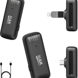 Dual Wireless Mic with Active Noise Cancellation,Plug & Play for Video Recording Microphone-image-68