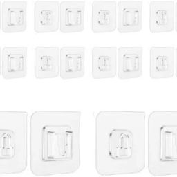 (PACK OF 10) Male/Female Sticker Hooks for Bathroom/Kitchen/Multiuse 1.75 Hook 1-image-74