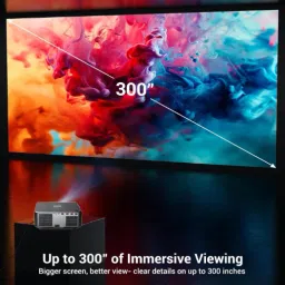 AUN 【Real HDR10/HLG, Android 12 3GB RAM 32GB, 2500 ANSI & HDMI ARC】Legend Go 4K (30000 lm / Wireless / Remote Controller) Portable Projector image 4