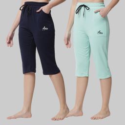 Women Blue Capri-image-34
