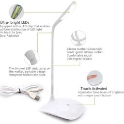 rexburg Rechargeable Led Emergency Desk Table Lamp Student Reading Light Foldable G179 Study Lamp image 2