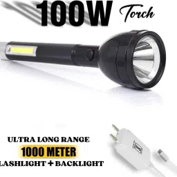 Laser LED Torch + Bright Back Tube Rechargeable with Charger Torch-18