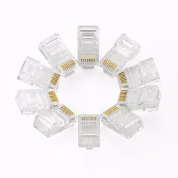 BALRAMA 100pcs RJ45 Connectors Modular 8 Pin Network Cable Plugs RJ-45 Adapter Crimps Network Interface Card-16