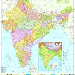 India Political Map : Telugu Paper Print-image-30