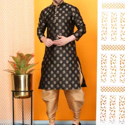 Men Jacquard Kurta Salwar Set-image-25