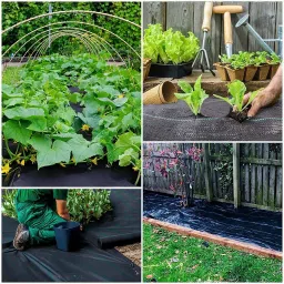 vallabh Garden Weed Control Barrier Sheet Mat 2 Meter x 15 Meter, Garden Mulch image 4