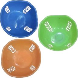 Plastic Pack of 3 Plastic Storage Basket round leaf Multicolor_CP64 Storage Basket-image-10
