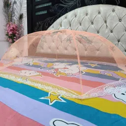 HDPE - High Density Poly Ethylene Infants Washable Baby Mosquito Net upto1yrs(Multicolor) Mosquito Net-image-64