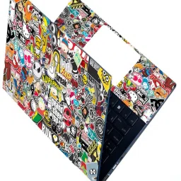 Skinny Full & Body Laptops Skin Bubble-Free HD Quality Sticker FBD_SK1_Multi Catoon Babble free Vinyl Laptop Decal 15.6-16