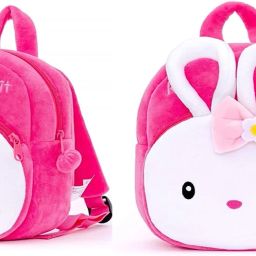 School Bag For Kids boys/girls 3-5 years Combo Bagpack (Pink Rabbit) Waterproof School Bag-image-2